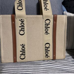 Chloé Cream and Tan Designer Tote